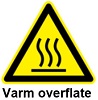 Fare for varme overflater
